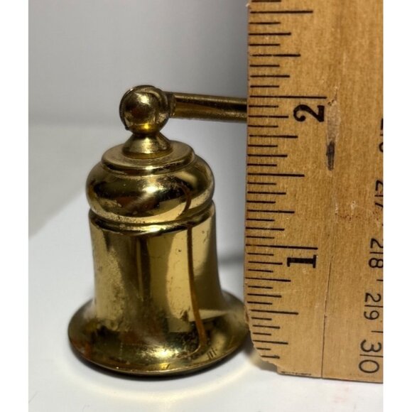 Vintage Brass Candle Snuffer With Bell Shaped Base & 7" Handle - Picture 5 of 6